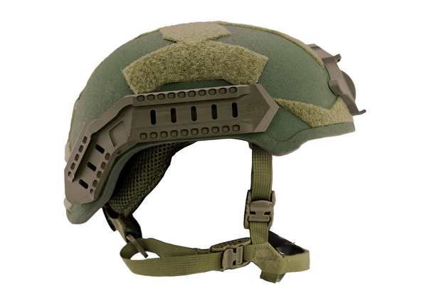 Green Bastion Ballistic Helmet Side Profile