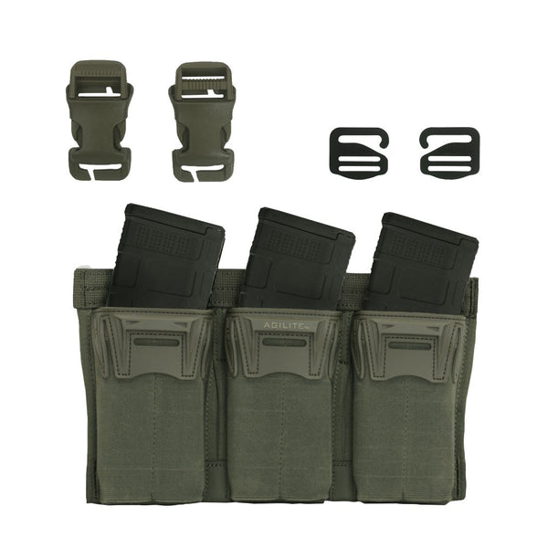 AGILITE Pincer™ Placard Multi Caliber Triple Mag Pouch