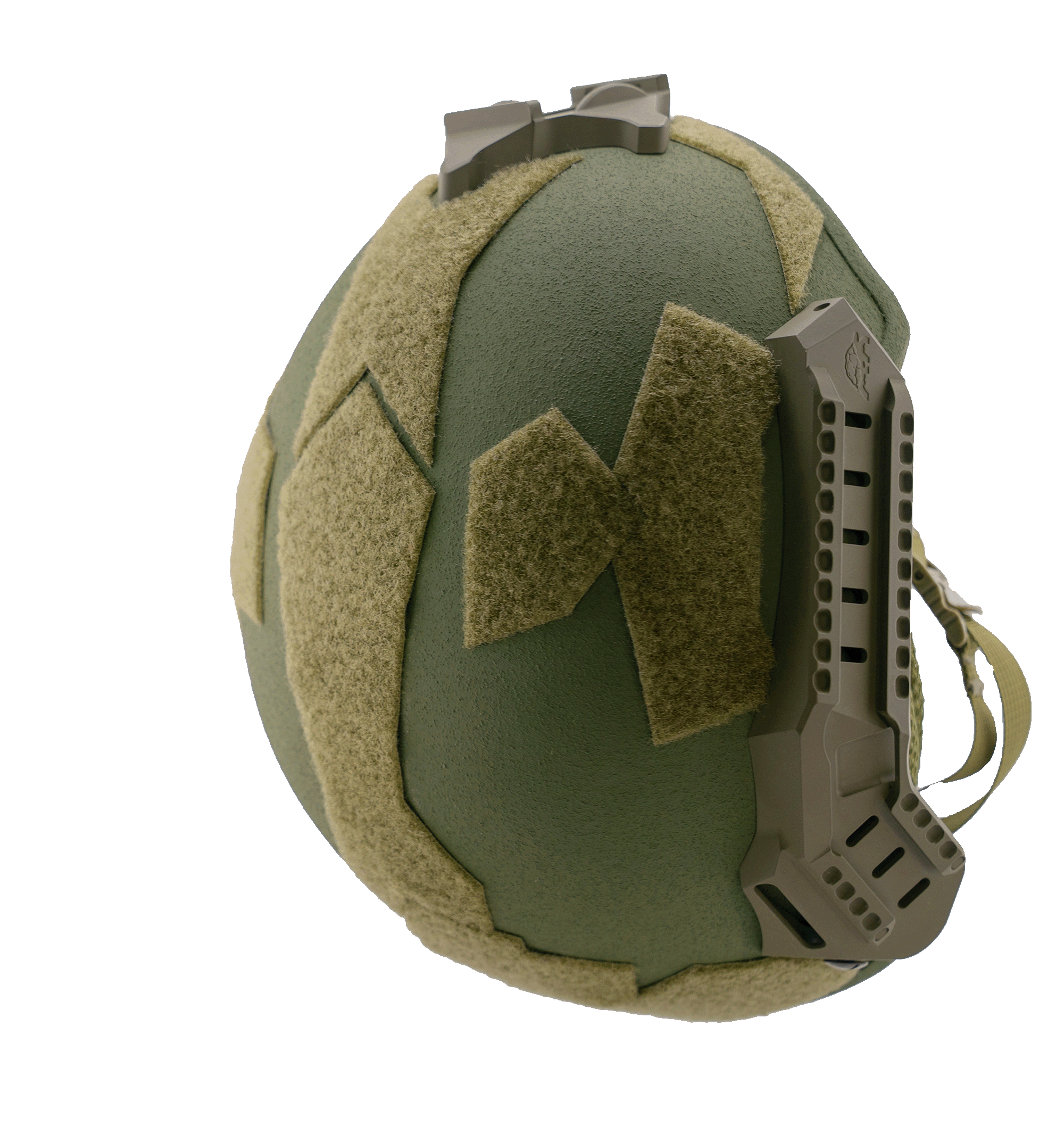 green bastion helmet top and side